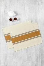Load image into Gallery viewer, Place Mat – Brown Stripe