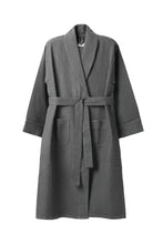 Load image into Gallery viewer, Dark Grey Soft &amp; Lightweight Absorbent Cotton Bath Robe for Men &amp; Women
