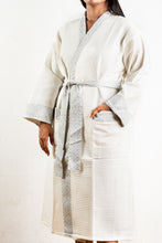 Load image into Gallery viewer, Soft Off-White 100% Cotton Waffle Bath Robe
