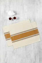 Load image into Gallery viewer, Place Mat – Brown Stripe
